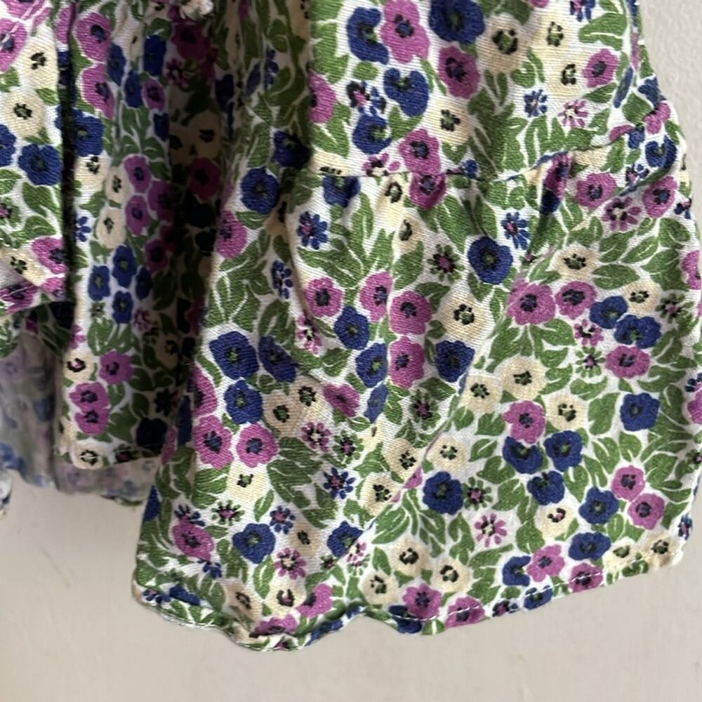 & Other Stories Puff Sleeve Floral Wrap Mini Dress - Picture 9 of 16